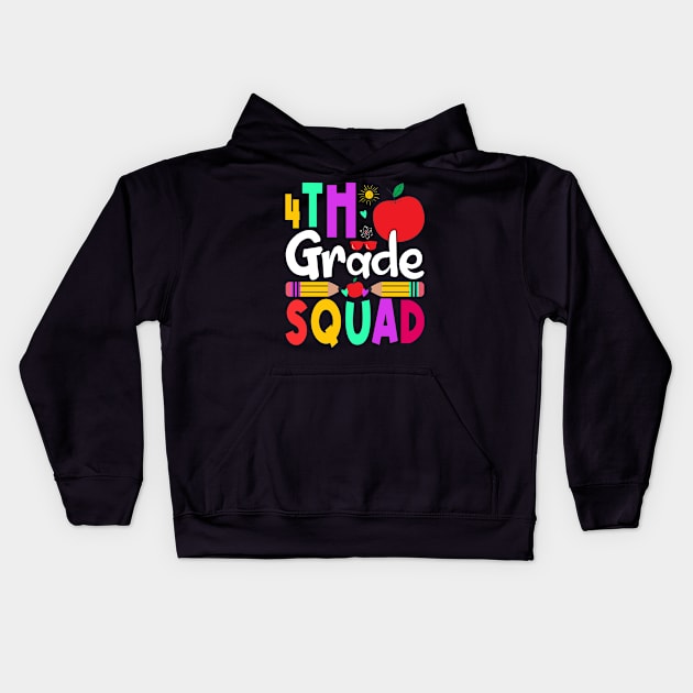 1st Grade Squad Teachers Boys Girls Funny Back To School Kids Hoodie by drag is art